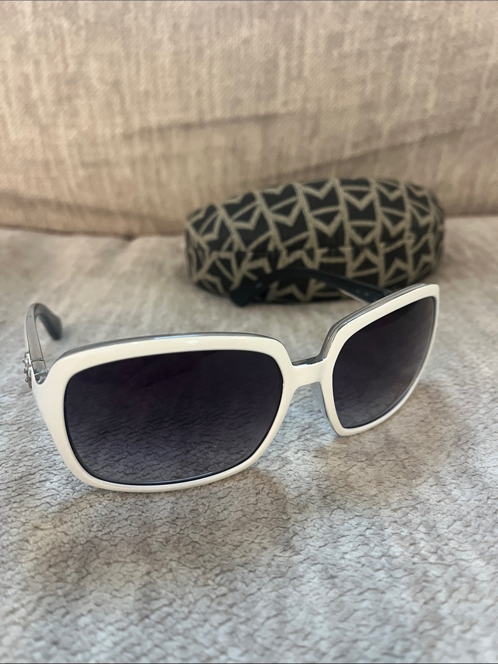 Michael Kors White Frame Black Gradient Lens Women's Sunglasses